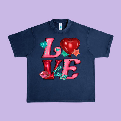 Love With Balloons Urban Heavy Tee Designed By Adodesignshop