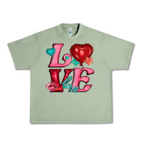 Oil Green love with balloons Urban Heavy Tee - AdoDesignShop