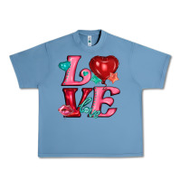 Pebble Blue love with balloons Urban Heavy Tee - AdoDesignShop
