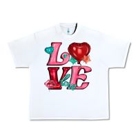 White love with balloons Urban Heavy Tee - AdoDesignShop