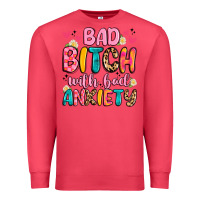 Cardinal bad bitch with bad anxiety Premium Sweatshirt - Artiststas