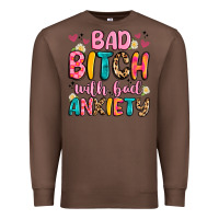 Chestnut bad bitch with bad anxiety Premium Sweatshirt - Artiststas
