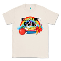 Natural back to school hello first grade 3200x2400 Classic Tee - AdoDesignShop