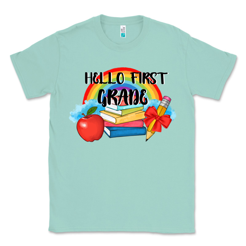 Back To School Hello First Grade 3200x2400 Classic Tee by AdoDesignShop | Teevron
