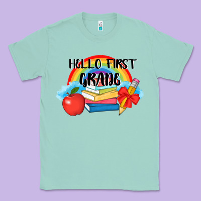 Back To School Hello First Grade 3200x2400 Classic Tee Designed By Adodesignshop