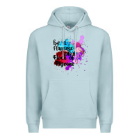 Blue Mist Be a Flamingo in a Flock of Pigeons Premium Hoodie - Bettercallsaul