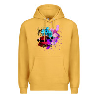 Mustard Be a Flamingo in a Flock of Pigeons Premium Hoodie - Bettercallsaul
