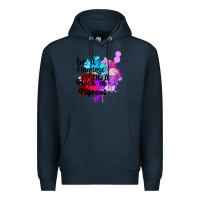 Navy Be a Flamingo in a Flock of Pigeons Premium Hoodie - Bettercallsaul