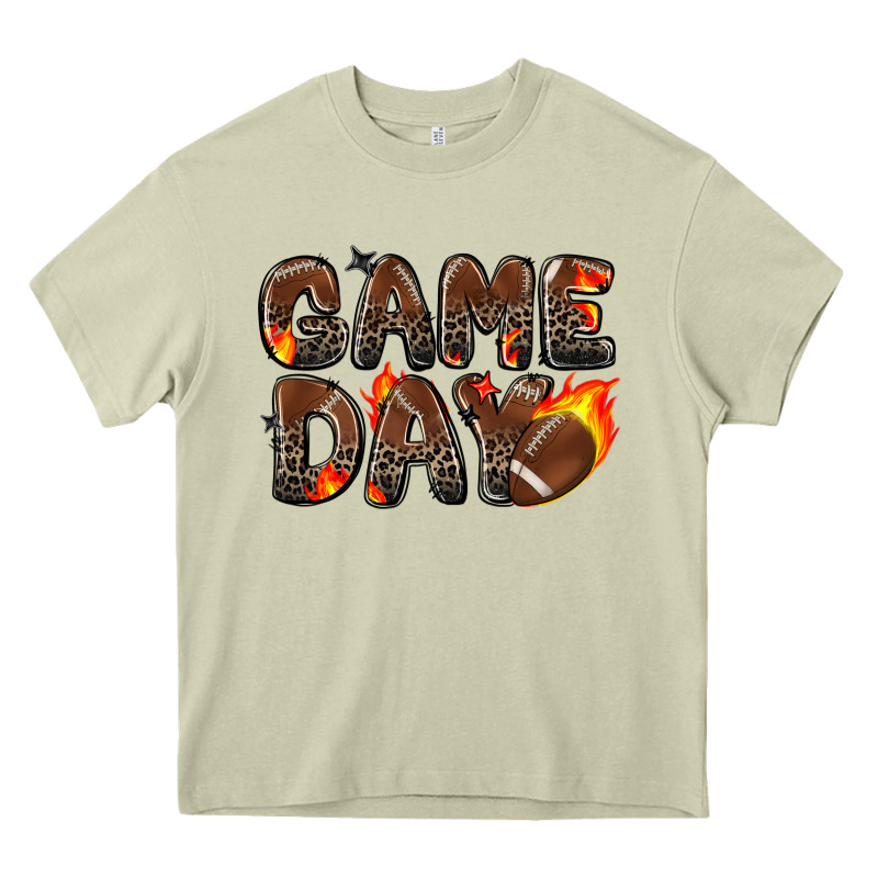 Game Day Football Leopard Heavy Core Tee by Zillion Design Studio | Teevron