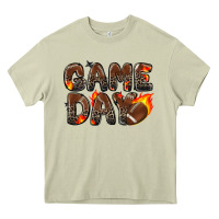 Mossy game day football leopard Heavy Core Tee - Zillion Design Studio