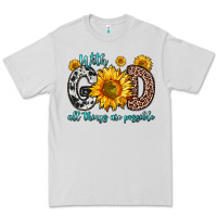 Dove Grey with god all things are possible sunflower Premium Tee - Zillion Design Studio