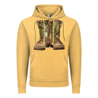 Vintage Mustard soldier boots Vintage Hoodie - RanaPortraitStore