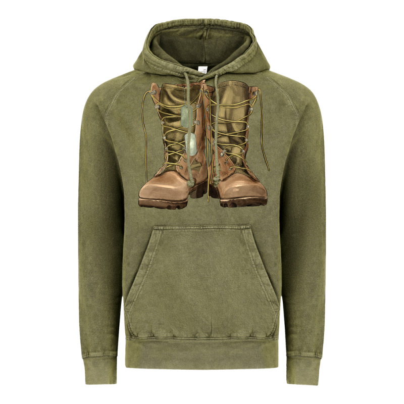 Soldier Boots Vintage Hoodie by RanaPortraitStore | Teevron