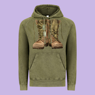 Soldier Boots Vintage Hoodie Designed By Ranaportraitstore