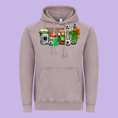 Soccer Coffee Cups Vintage Hoodie Designed By Adodesignshop