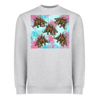 Heather Grey dinosaur stegosaurus Heavyweight Sweatshirt - Artiststas