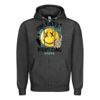Charcoal Heather somebody's feral wrestling mom Zipper Hoodie - MaliasSmallBusiness