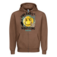 Chestnut somebody's feral wrestling mom Zipper Hoodie - MaliasSmallBusiness