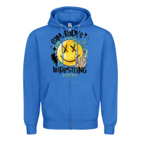 True Royal somebody's feral wrestling mom Zipper Hoodie - MaliasSmallBusiness