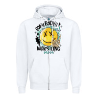 White somebody's feral wrestling mom Zipper Hoodie - MaliasSmallBusiness