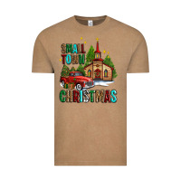 Vintage Coffee small town christmas church western truck Vintage Tee - AdoDesignShop