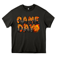 Asphalt game day basketball leopard Heavy Core Tee - Zillion Design Studio
