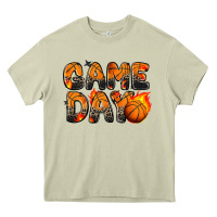 Mossy game day basketball leopard Heavy Core Tee - Zillion Design Studio