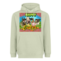 Matcha Happy Easter Farm Animals 20oz skinny Heavyweight Hoodie - LillyAllenDesigns