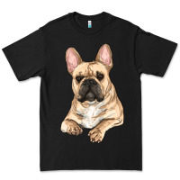 Black french bulldog sitting Premium Tee - RanaPortraitStore