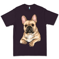 Plum french bulldog sitting Premium Tee - RanaPortraitStore