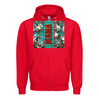 Red western mama Zipper Hoodie - NancyCooperArtShop