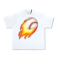 White baseball Urban Heavy Tee - JahusDesignShop
