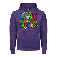 Cloud Purple love needs no words Vintage Hoodie - JahusDesignShop