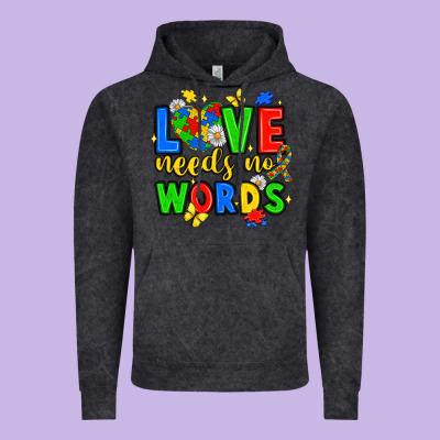 Love Needs No Words Vintage Hoodie Designed By Jahusdesignshop