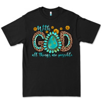 Black with god all things are possible gemstone Premium Tee - Zillion Design Studio