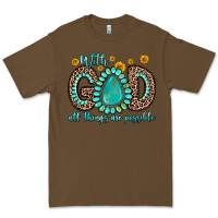 Cacao with god all things are possible gemstone Premium Tee - Zillion Design Studio