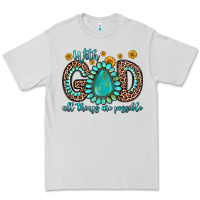 Dove Grey with god all things are possible gemstone Premium Tee - Zillion Design Studio