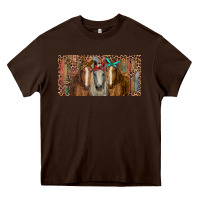 Horses With Serape And Leopard Heavy Core Tee | Teevron