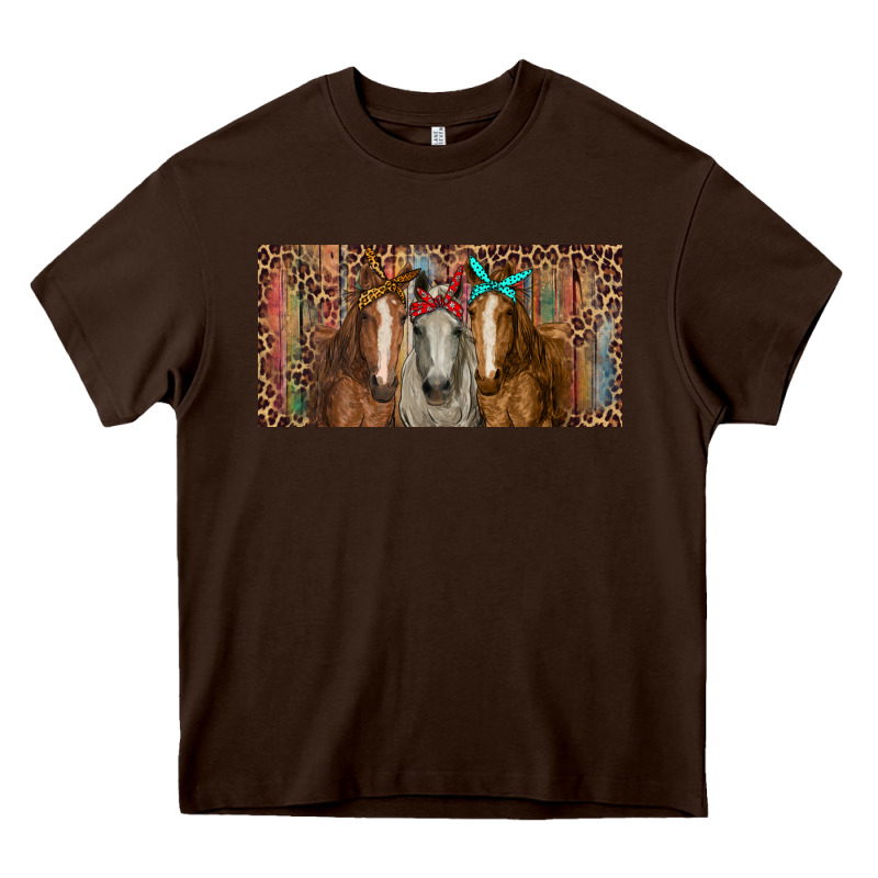 Horses With Serape And Leopard Heavy Core Tee by RanaPortraitStore | Teevron