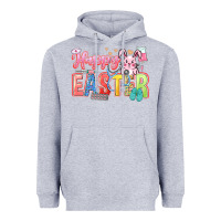 Heather Grey Happy Easter Nurse Heavyweight Hoodie - LillyAllenDesigns