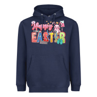 Navy Happy Easter Nurse Heavyweight Hoodie - LillyAllenDesigns