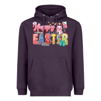 Plum Happy Easter Nurse Heavyweight Hoodie - LillyAllenDesigns