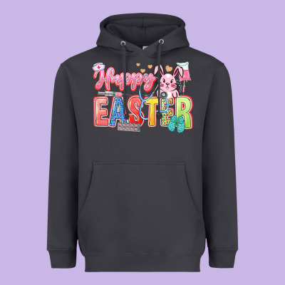 Happy Easter Nurse Heavyweight Hoodie Designed By Lillyallendesigns