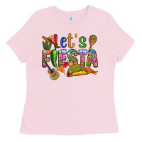 Bubblegum Pink Let's fiesta Ladies Tee - RanaPortraitStore