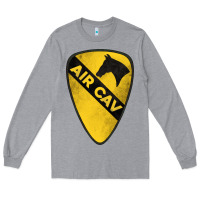 Heather Grey 1st cavalry division air cav Long Sleeve Tee - Jasminsmagicworld