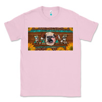 Bubblegum Pink western heifer mom with sunflowers and turquoise license plate Classic Tee - Artiststas