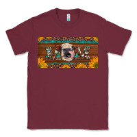 Burgundy western heifer mom with sunflowers and turquoise license plate Classic Tee - Artiststas