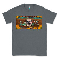 Charcoal Heather western heifer mom with sunflowers and turquoise license plate Classic Tee - Artiststas