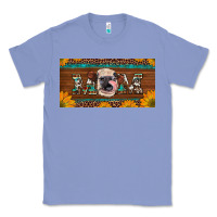 Colony Blue western heifer mom with sunflowers and turquoise license plate Classic Tee - Artiststas