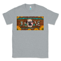 Heather Grey western heifer mom with sunflowers and turquoise license plate Classic Tee - Artiststas